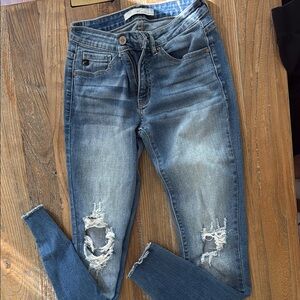 KanCan Blue Skinny Jeans Distressed Style
